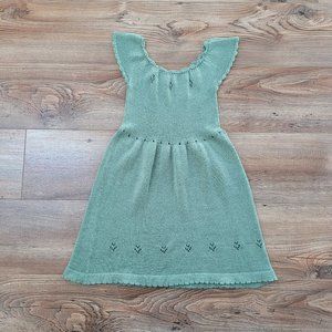 Picaflor Sage Green Knit Toddler Dress